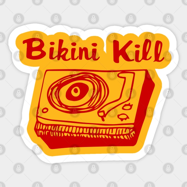 Bikini Kill (red) Sticker by Joada